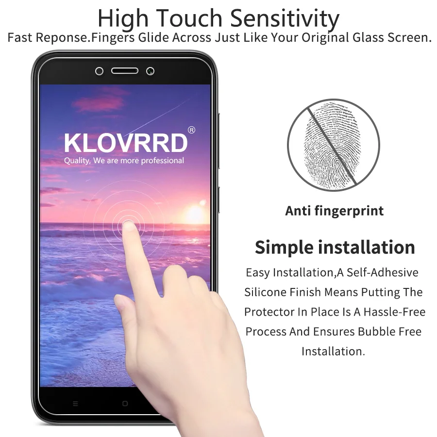 KLOVRRD 2.5D Tempered Glass For Xiaomi Redmi 5A 9H Clear Protective Film Anti Scratch Screen Protector Mi Redmi5A |