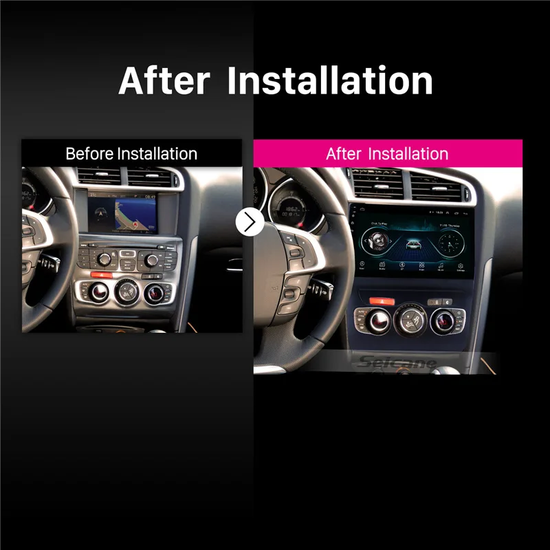 Seicane Android 9.1 10.1&quot HD touchscreen GPS Navigation for 2013 2014-2016 Citroen C4 Steering Wheel Control Bluetooth Car Radio |