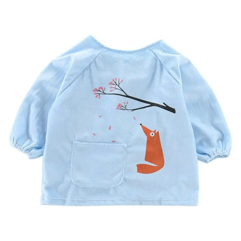Cute Cartoon Waterproof Long Sleeve Baby Apron Eating Feeding Smock Bibs Burps Accessories | Детская одежда и обувь