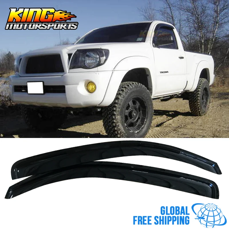 

Fit For 05-15 Toyota Tacoma Standard Cab Acrylic Window Visors 2Pc Set Global Free Shipping