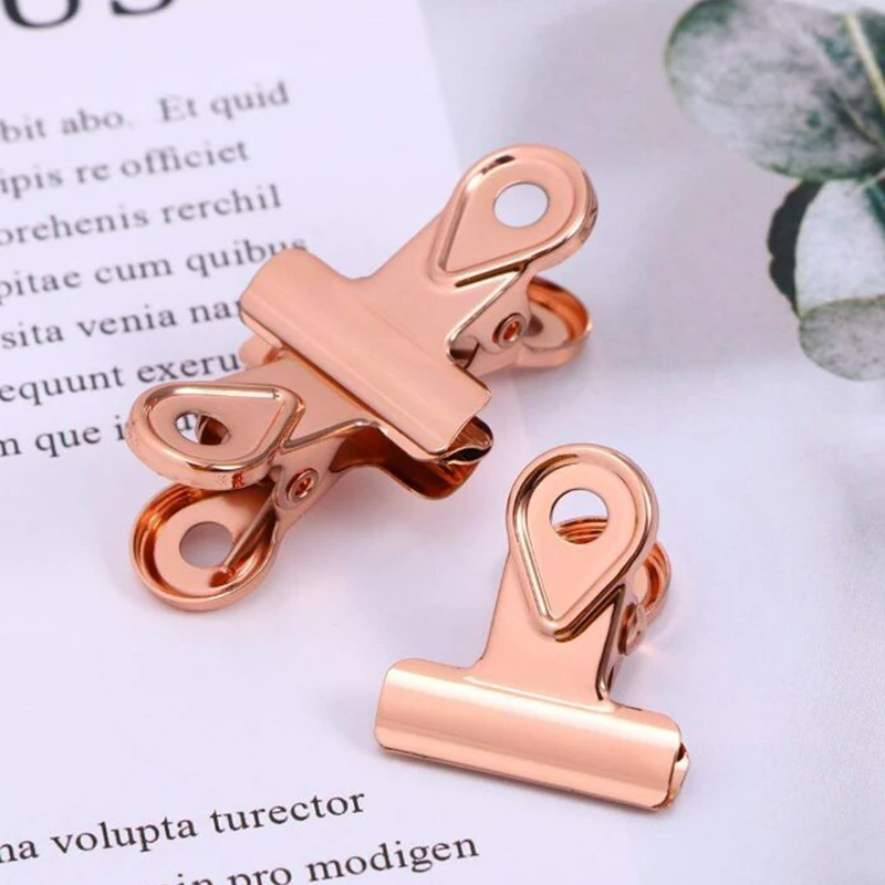 

Rose Gold Metal Binder Clip Letter Paper Clip 50mm,Pack of 5