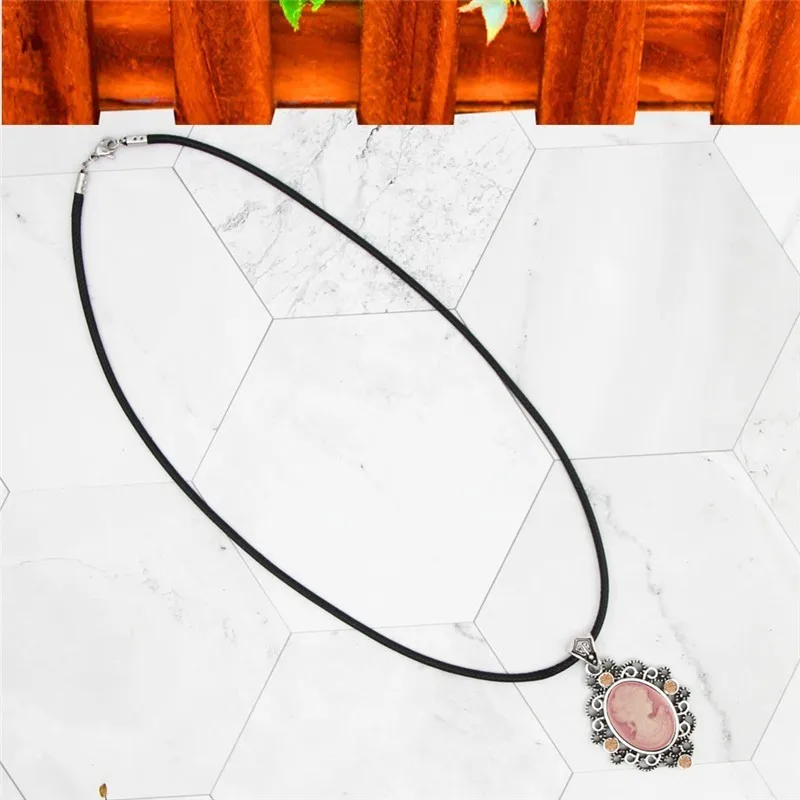 Oval Lady Queen Cameo Crystal Jewelry Set Antique Silver Plated Necklace Earrings Bracelet Fashion TS463 | Украшения и аксессуары