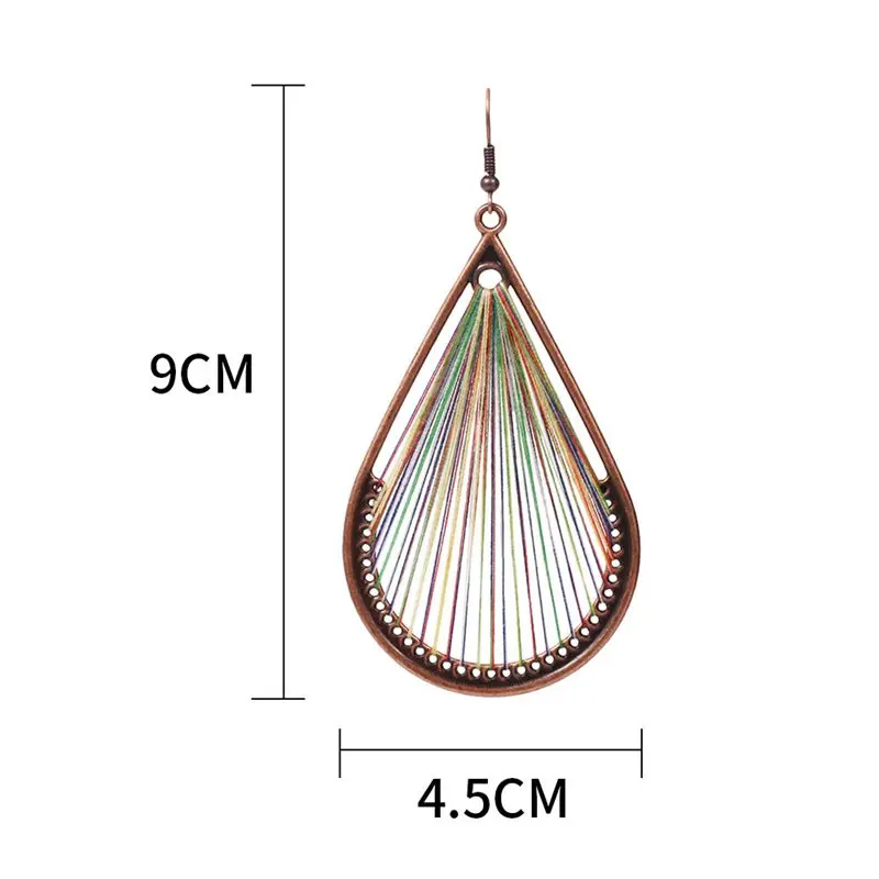 Boho Retro Drop Earrings Women Elegant Hyperbole Trendy Ethnic Water Adult Female Fashion Party Prom Gifts Accessories | Украшения и