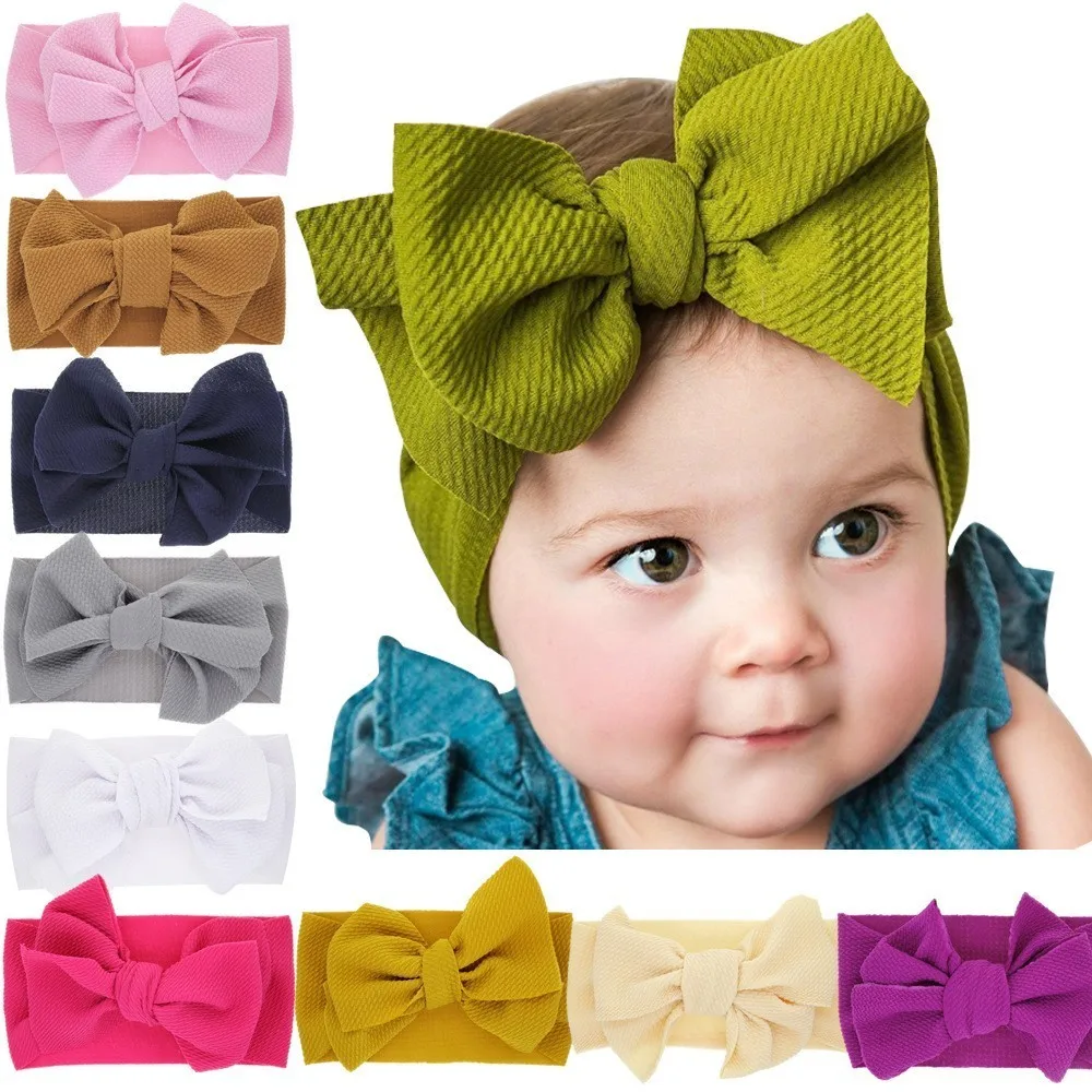 

1 Pieces Lytwtw's Baby Girl Headband Hair Accessories Clothes Bowknotss Newborn Tiara Headwrap Infant Hairband Gift Headwear