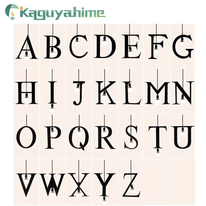 Kaguyahime самодельная буква свет E27 скандинавские подвесные светильники письмо