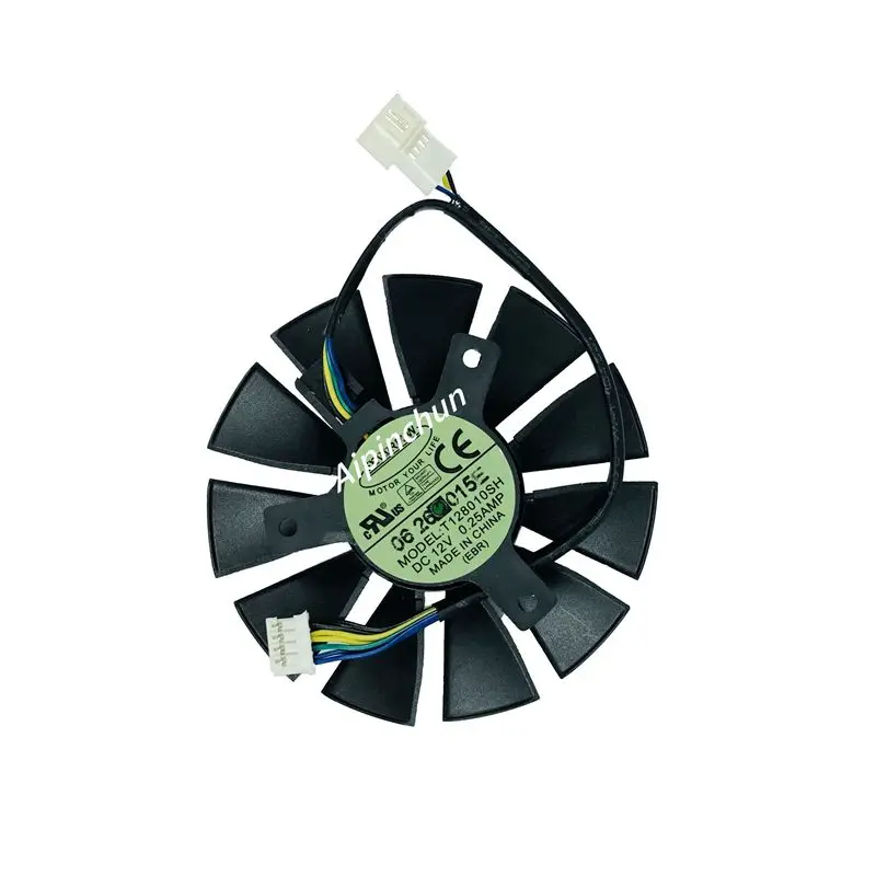 Новинка 75 мм кулер T128010SH вентилятор VGA для ASUS STRIX GTX1060 1050 GTX960 GTX950 GTX750Ti R9 370