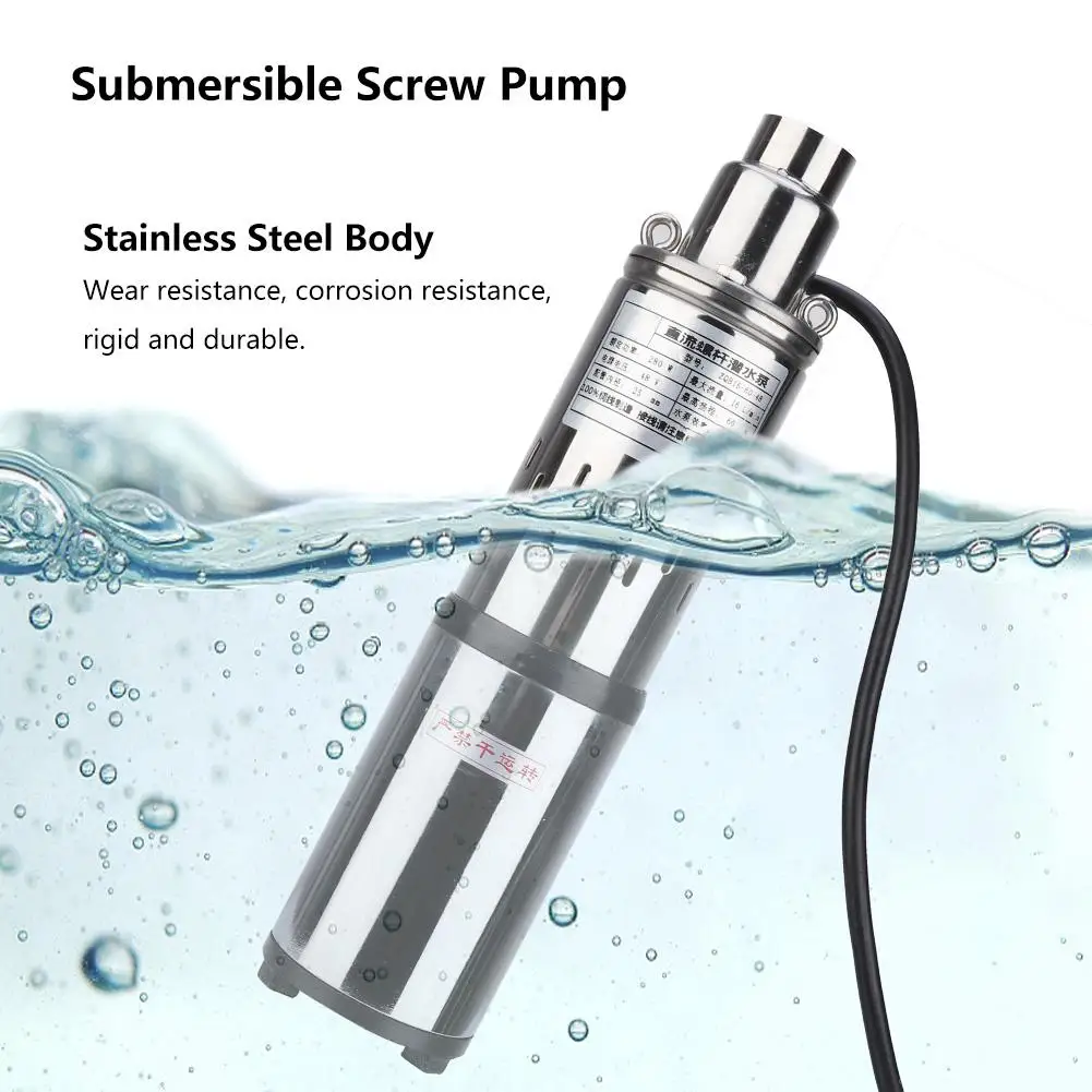 DC48V Deep Well Submersible Screw Pump Stainless Steel Electric Water for Farmland irrigation New | Обустройство дома