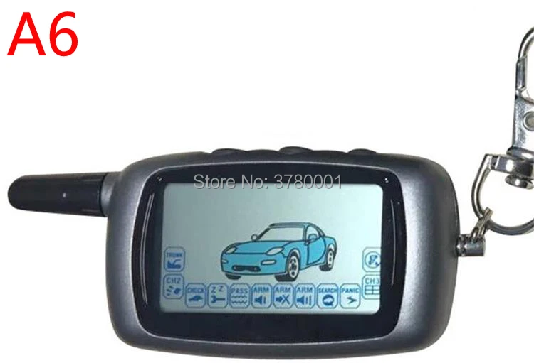 Русская версия A6 ЖК пульт дистанционного управления брелок + подарок силиконовый