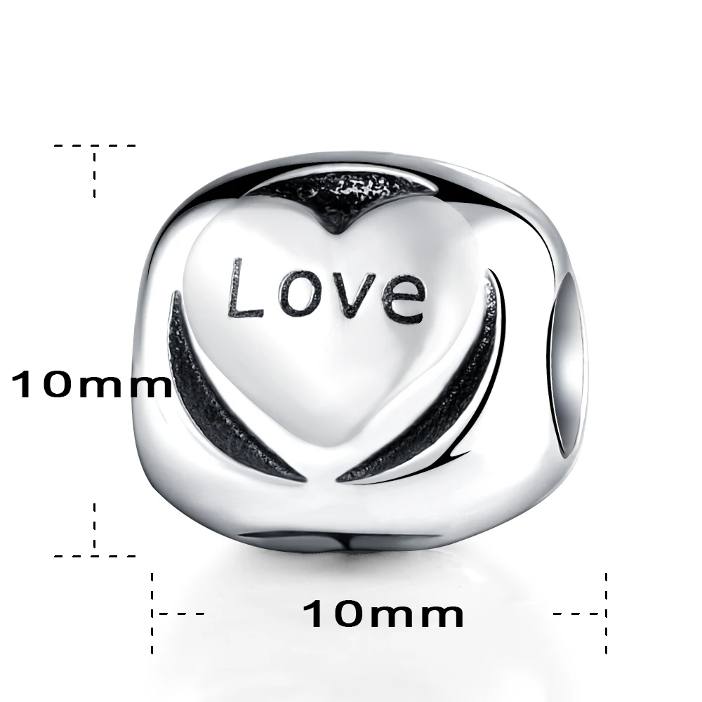 Devolove дропшиппинг Настоящее серебро 925 пробы Любовь Шарм бисера Fit Pandora браслет