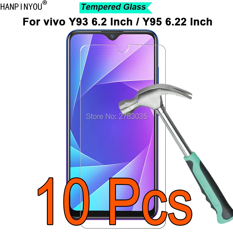 10 шт./лот для vivo Y91 Y91i Y93 Y93s 9H твердость 2.5D ультра тонкая закаленная Защитная