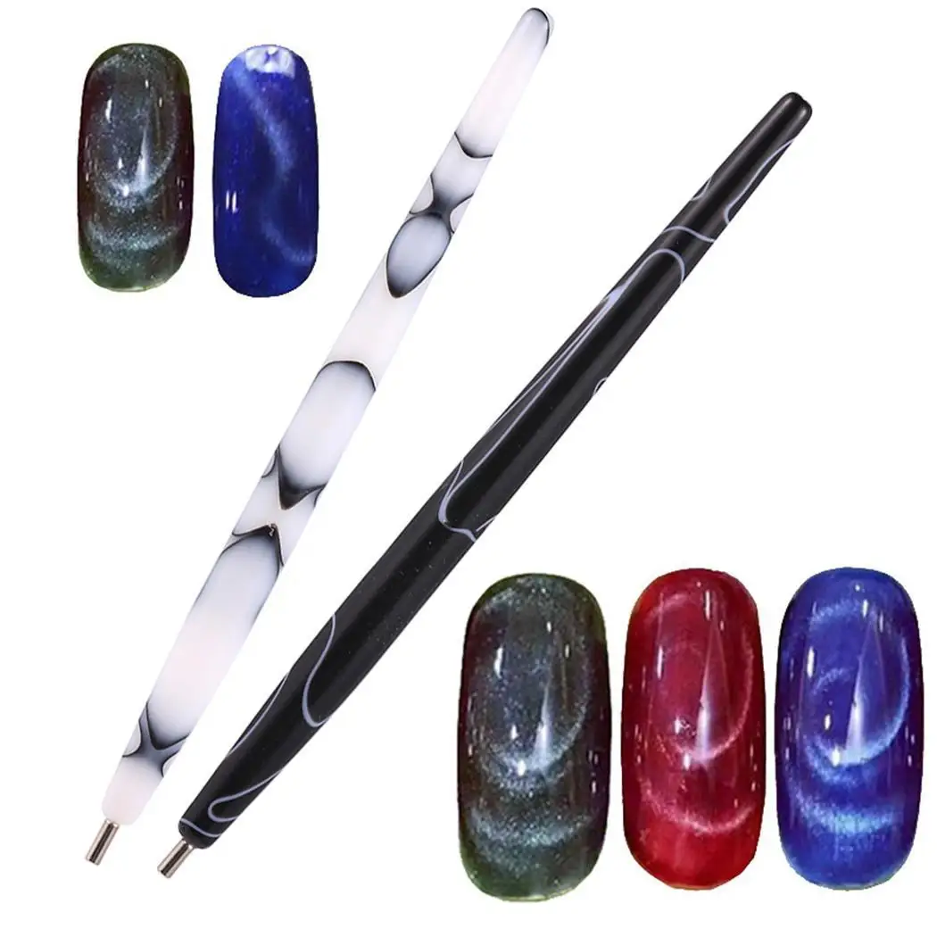 Для женщин Nail Art Pen кошачий глаз Магнитный белый желтый розовый черный Инструмент