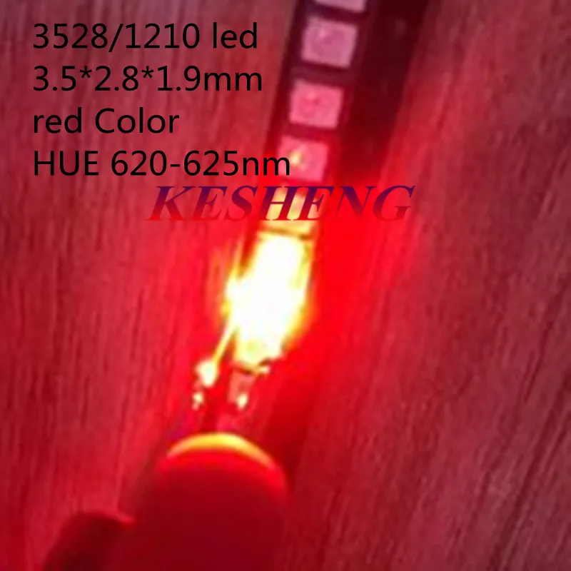 200 шт. 3528/1210 Красный Smd Plcc-2 ультра-яркие светоизлучающие диоды Led 2015 поверхностное