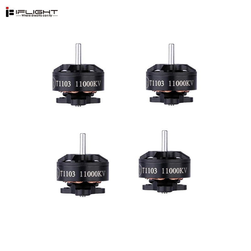 1/4 шт. бесщеточный двигатель iFlight 1103 11000KV 2S для радиоуправляемых дронов FPV Racing 3 5g