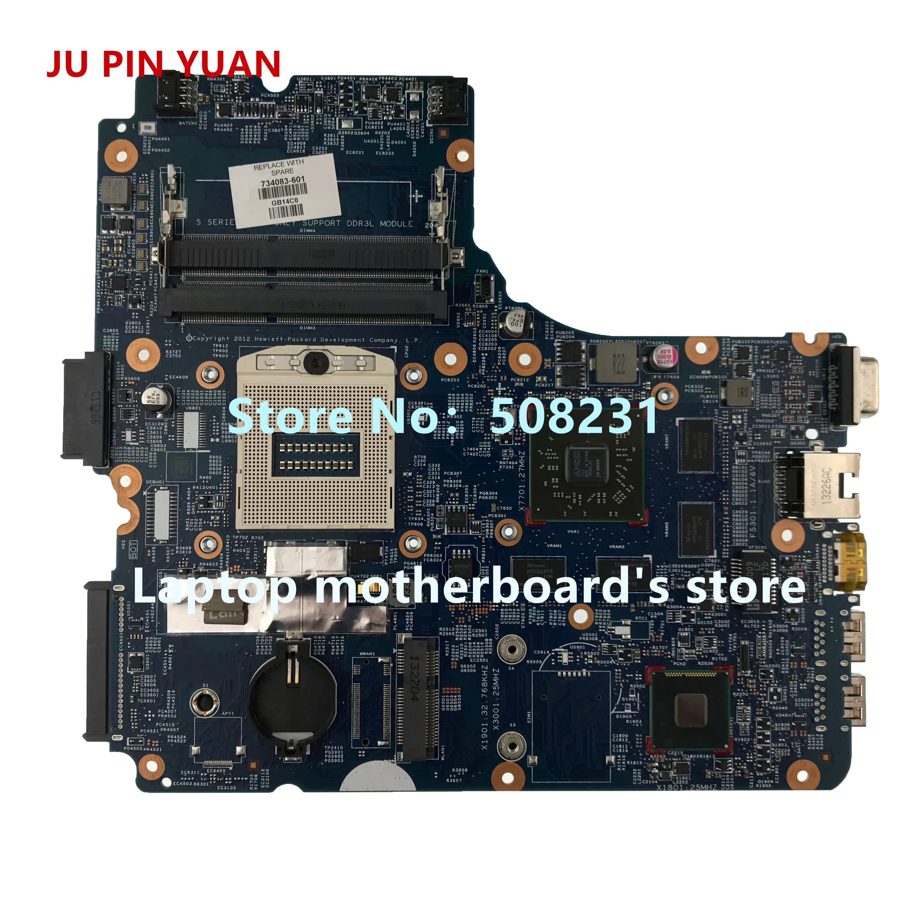 Ju pin yuan 734083 501 601 материнская плата для hp ProBook 450 G1 440 ноутбука полностью