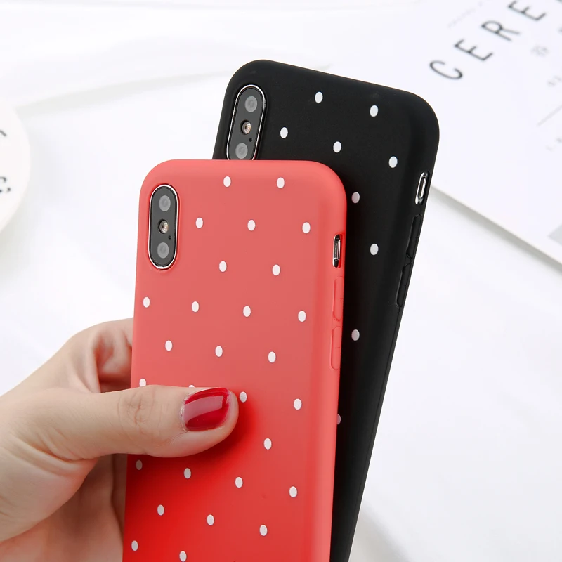 Lovebay Телефон чехол для iPhone 6 S 7 8 Plus X ретро милые волновой точки Soft ТПУ Iphone 5 5s se XR XS MAX