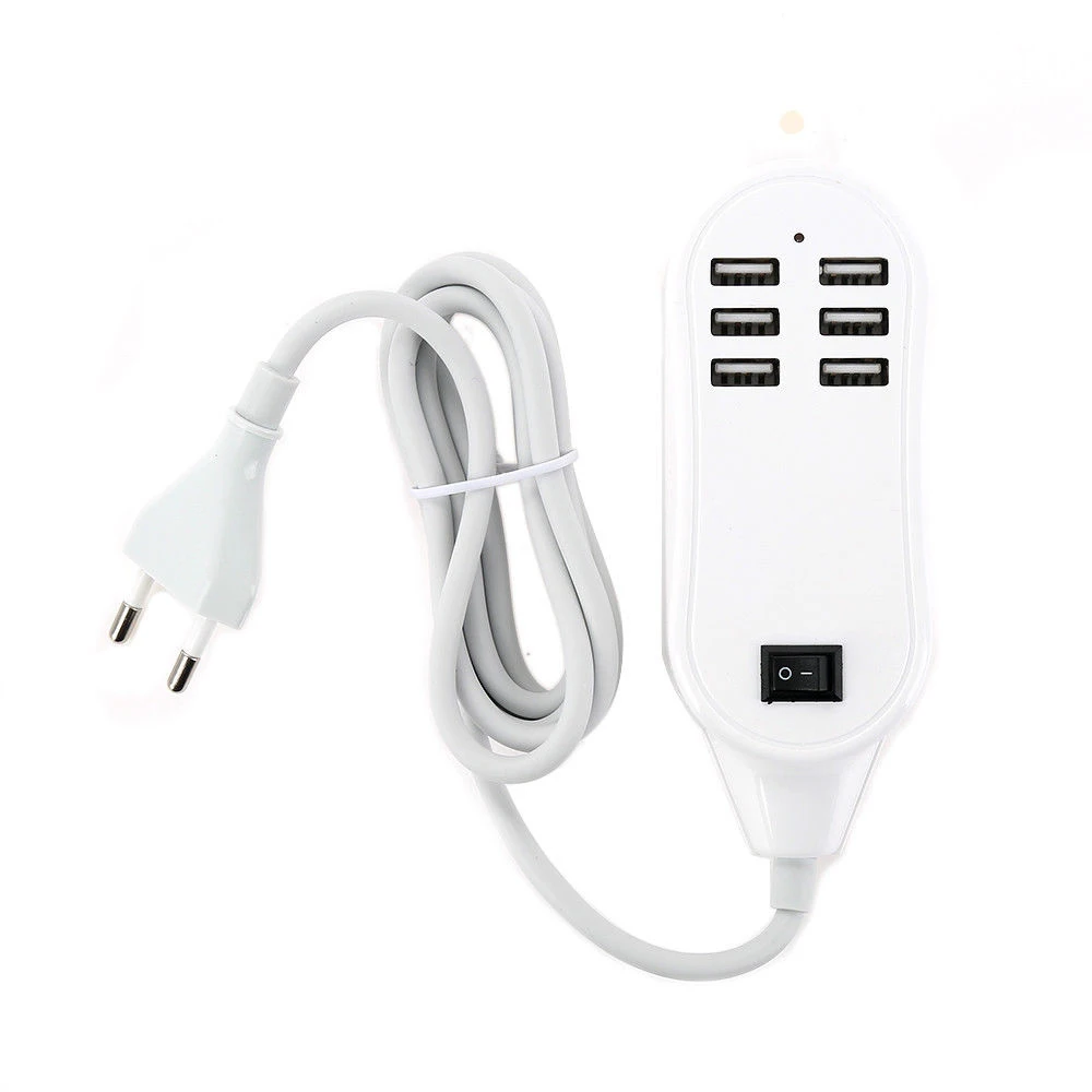 6 usb портов зарядное устройство для телефона Мульти быстрое настенное 5 В 6A