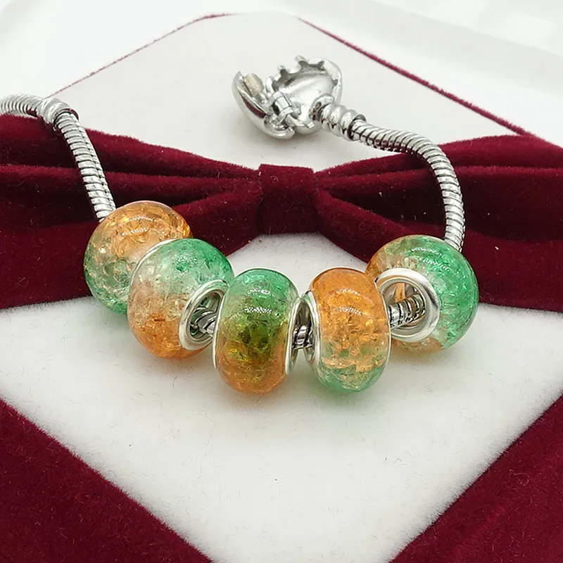 TTBEADS 1 шт. Европейский Шарм-бисер из серебристой смолы для ожерелья браслета