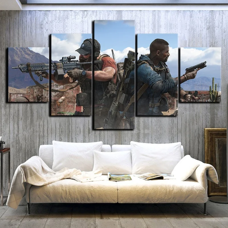 5 шт. призрак Тома Клэнси Recon игры постер для мальчиков плотные HD картина рисунок