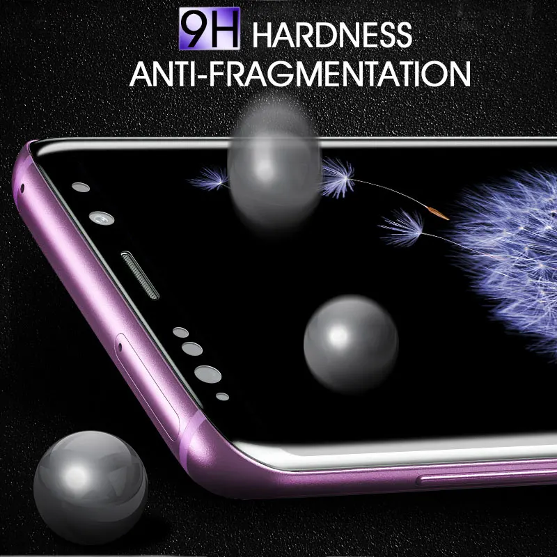 Полное изогнутое покрытие из закаленного стекла для Samsung Galaxy S8 S9 Plus 9D Защита
