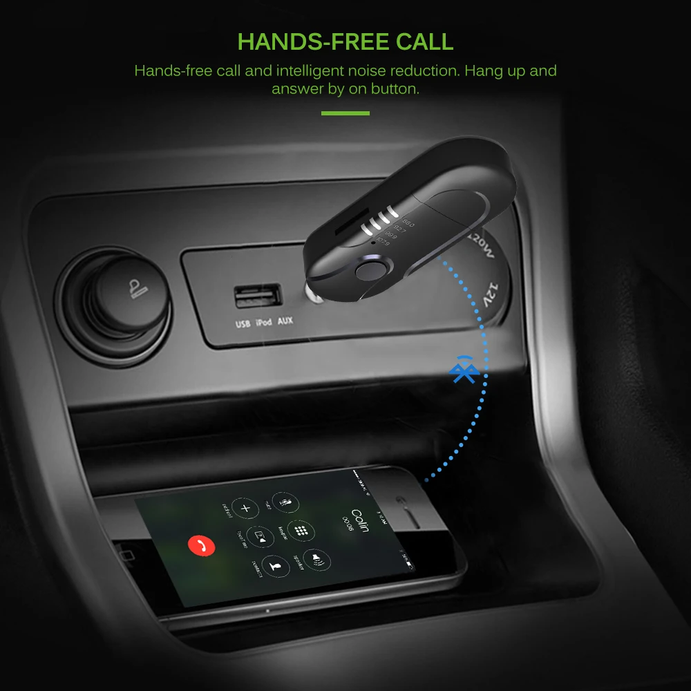 Автомобильная электроника USB Bluetooth приемник FM передатчик с питанием AUX аудио
