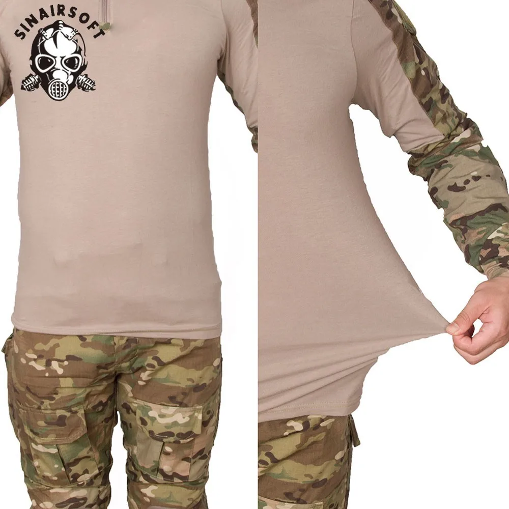 SINAIRSOFT тактические G3 BDU камуфляжные Боевые Женские брюки рубашки с наколенниками