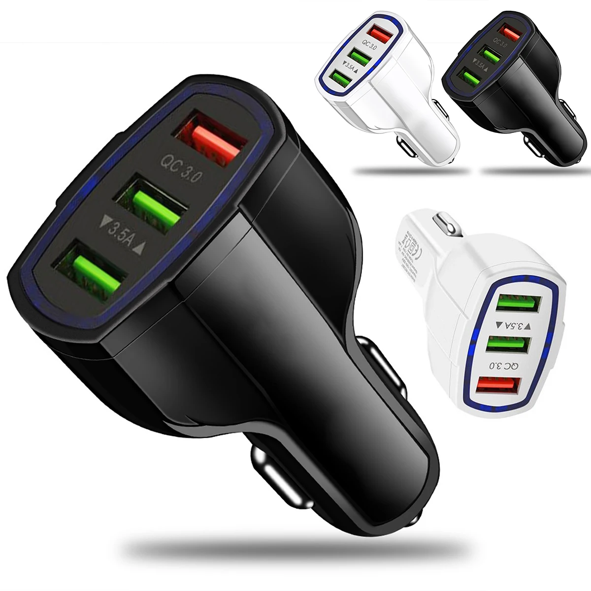 Автомобильное зарядное устройство SOONHUA с двумя USB портами 5 в 3 а QC3.0|Зарядные