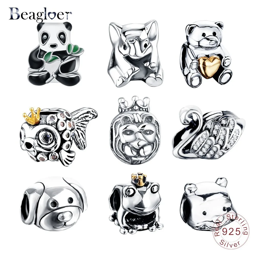 Beagloer S925 серебро Животные Шарм для браслета к оригиналу Pandora Браслеты ожерелья