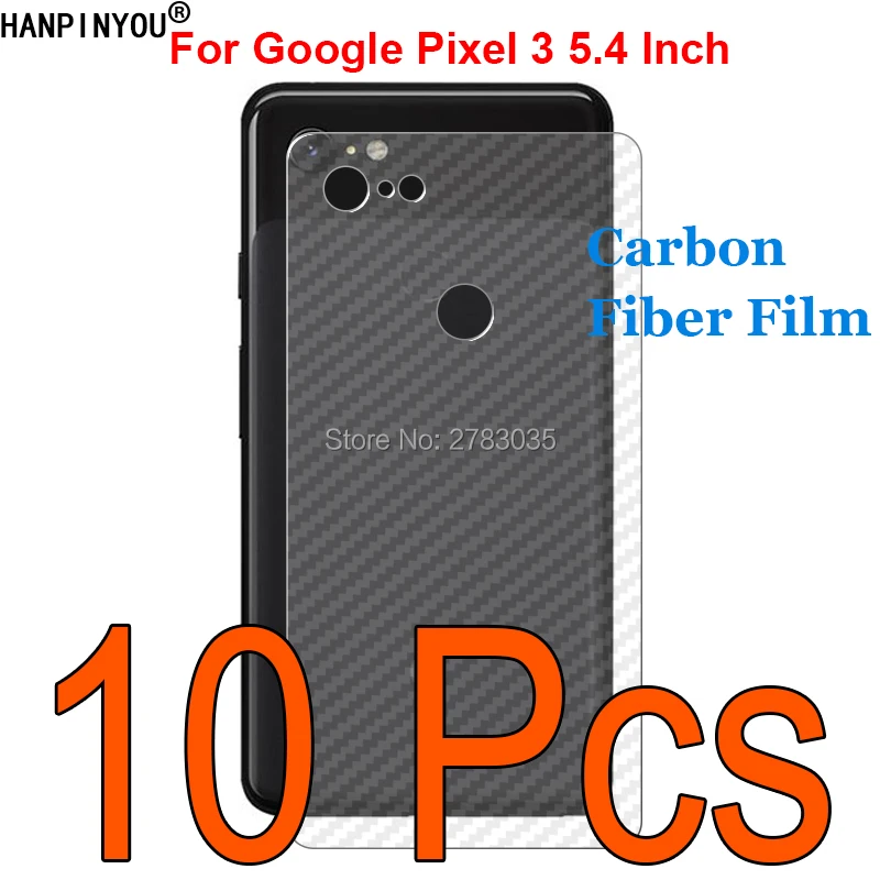 

10 Pcs/Lot For Google Pixel 3 pixel3 5.4" Durable 3D Anti-fingerprint Transparent Carbon Fiber Back Film Screen Protector