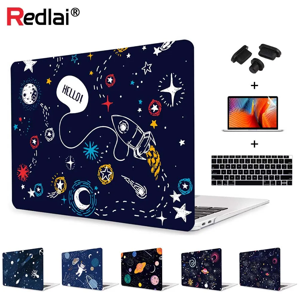 Чехол для ноутбука Redlai с кристальным принтом и мягким сенсорным экраном MacBook 12