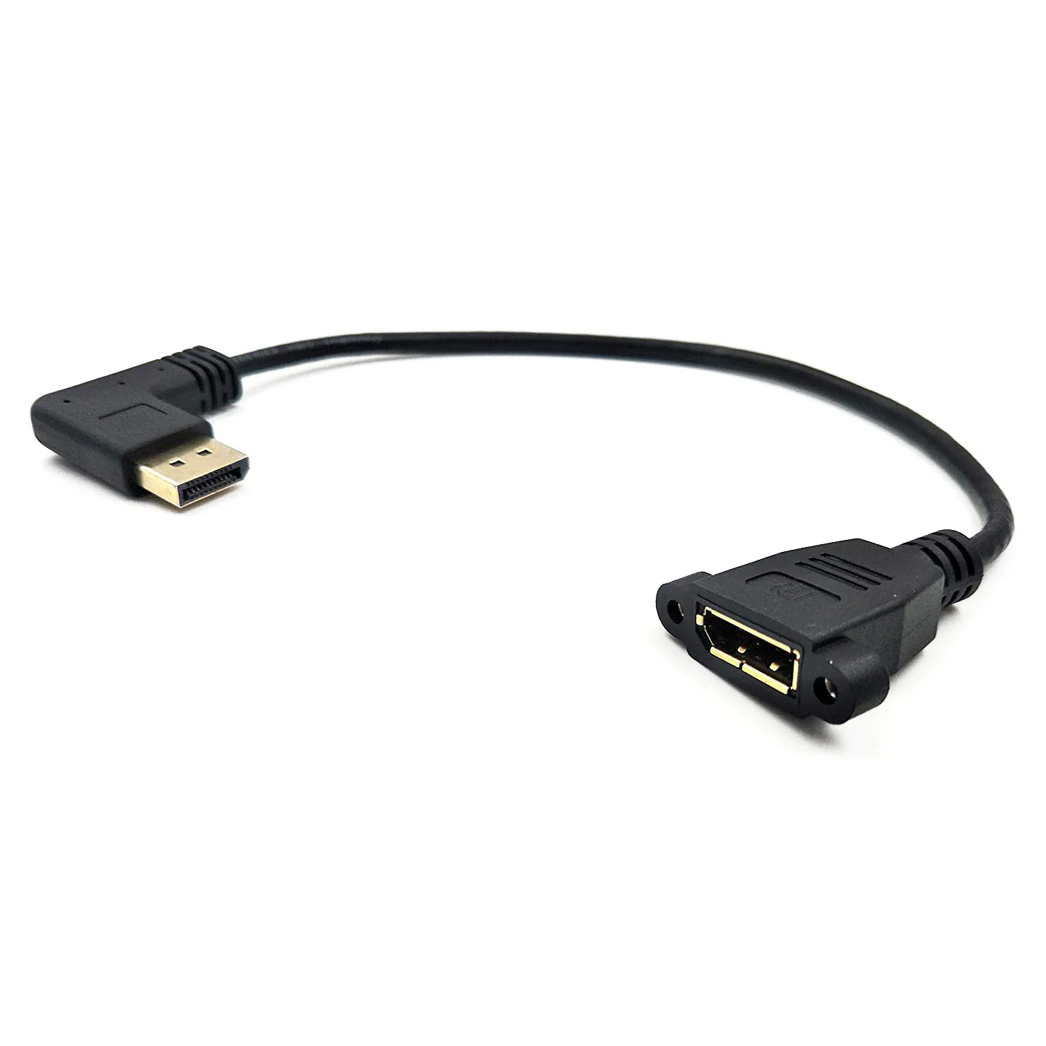OPQ DP к кабелю 12 дюймов/30 см 90 градусов Displayport (DP) Male to DisplayPort Female с резьбовым