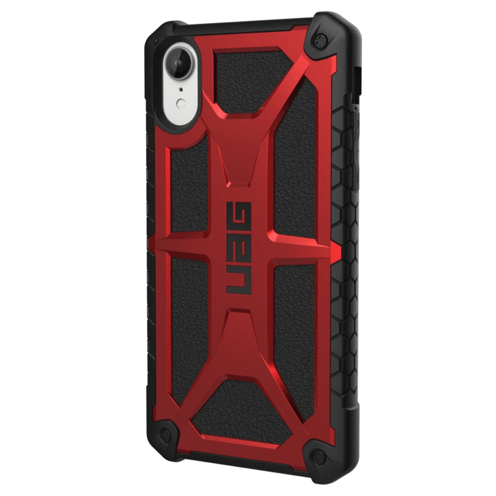 Чехол UAG Monarch для iPhone XR противоударный металлический экзоскелет вставки из кожи