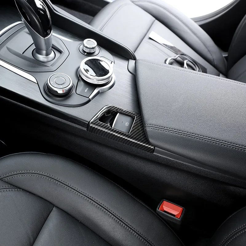 Углеродное волокно стиль для Alfa Romeo Giulia 2017 2018 ABS хромированное электронное