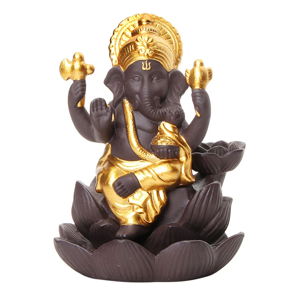 Lord Ganesha индийский слон Бог задний поток благовония горелка держатель подарок
