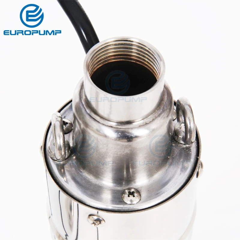 Солнечный водяной насос EUROPUMP погружной из нержавеющей стали 24 В подъем 90 м 4 дюйма