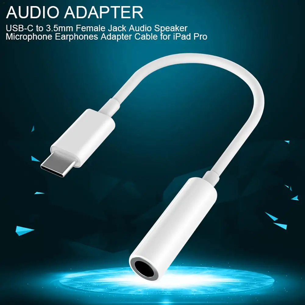 USB-C до 3 5 мм гнездо аудио динамик микрофон адаптер для наушников кабель IPad Pro