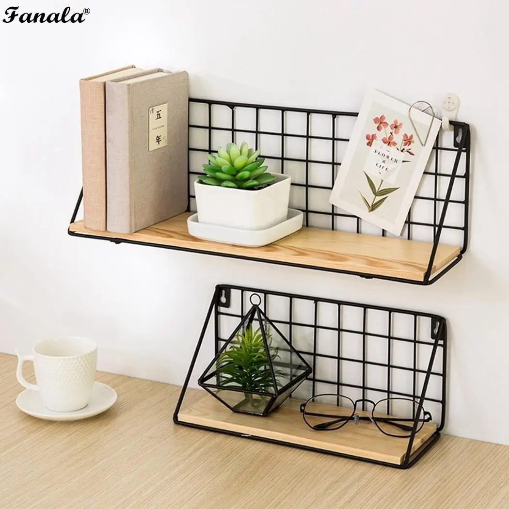 Art Metal Rack Wall Storage Stand Modern Home Nordic-Style Mesh Grid Iron Made of iron it is sturdy durable. | Дом и сад