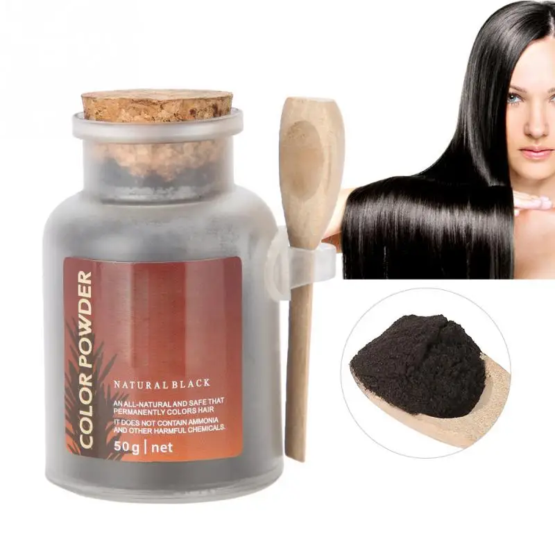 50ML Pure Natural Herbal ingredients Hair Coloring Powder Long Lasting Color Dyeing Cover White Styling Tools | Красота и здоровье