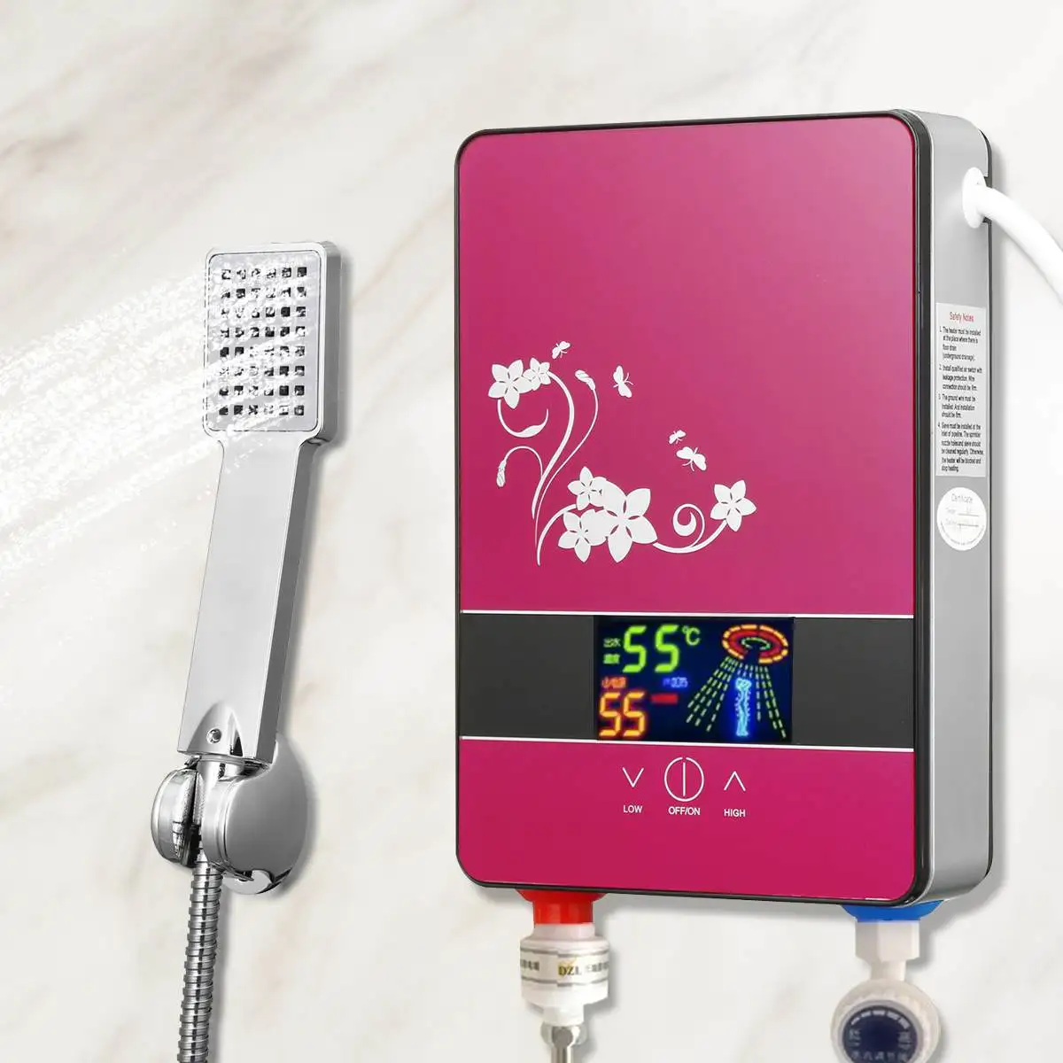 Электрический нагреватель горячей воды без резервуара мгновенный нагрев 220 В 6500