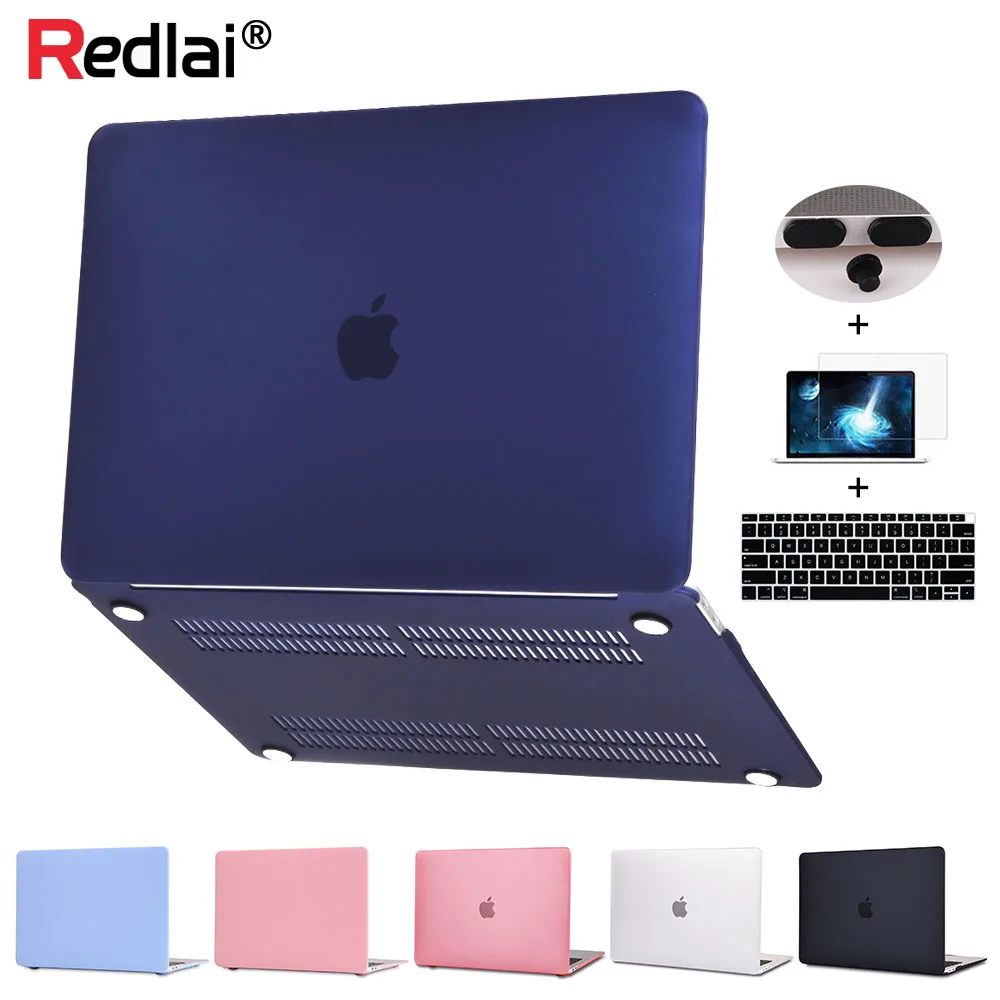 Матовый пластиковый чехол Redlai для нового MacBook Air 13 дюймов 2018 защитный клавиатуры