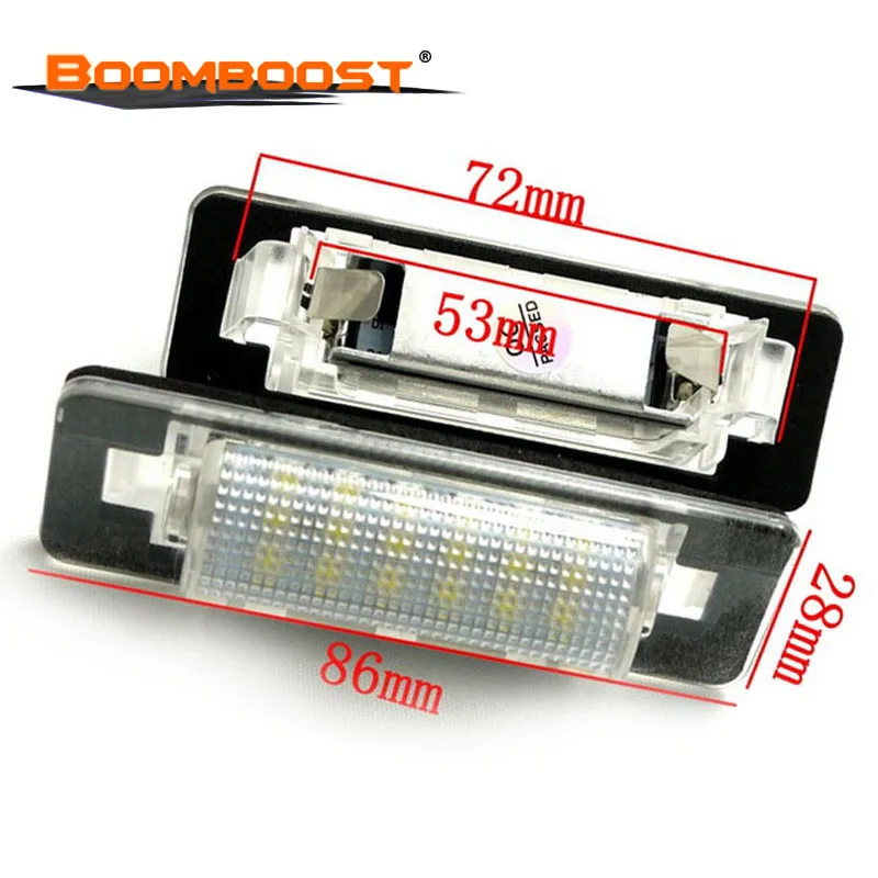 2 шт. 18 LED 3528 SMD Автомобильные светодиодные номерные знаки OBC для Benz W210 W202 E300 E55 C230 C43