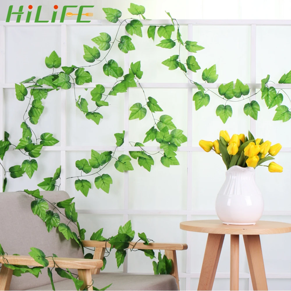Искусственные растения HILIFE 2 1 м украшение из ротанга листья винограда