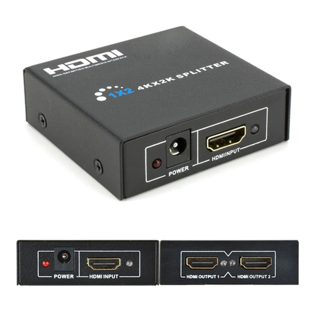 1 до 2 порты Переключатель HDMI + DC 5 В 1A адаптер или USB питание Кабель для 1080 P 3D HDTV HDCP