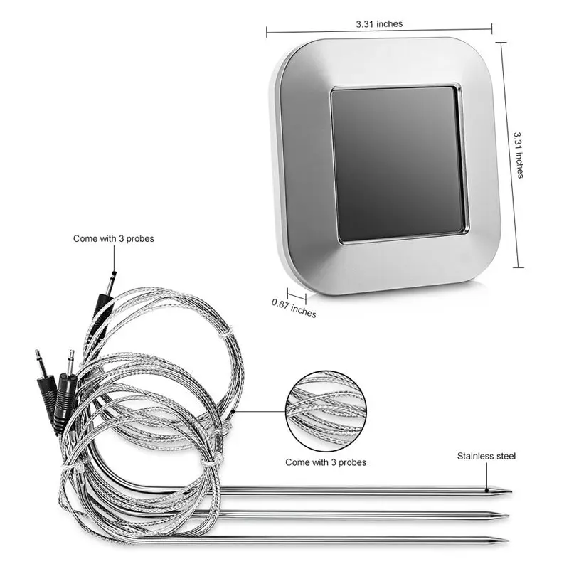 3 шт зонд цифровой термометр для мяса беспроводной барбекю Diy приготовления пищи