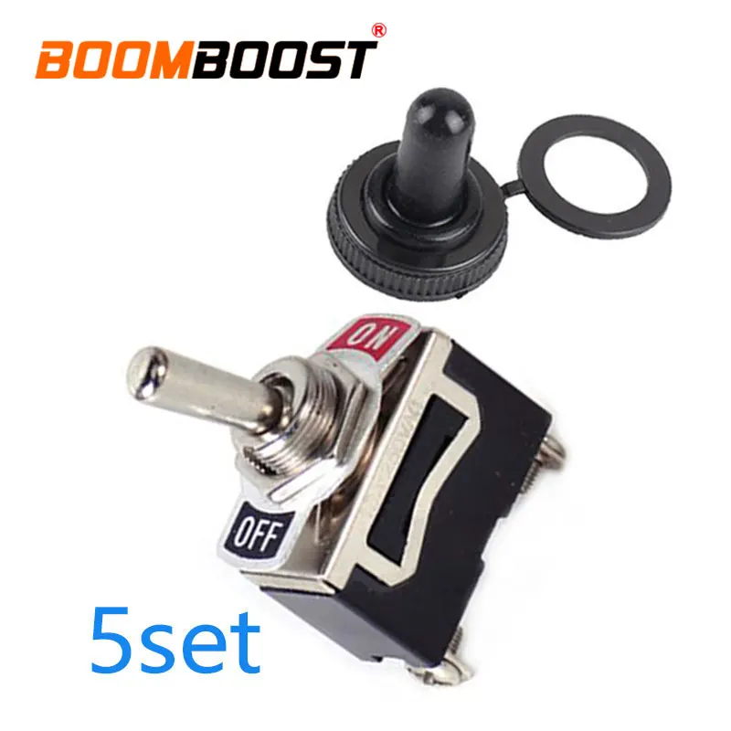 Партиями по 5 комплектов SPST Кулисный Переключатель Водонепроницаемый загрузки 15A