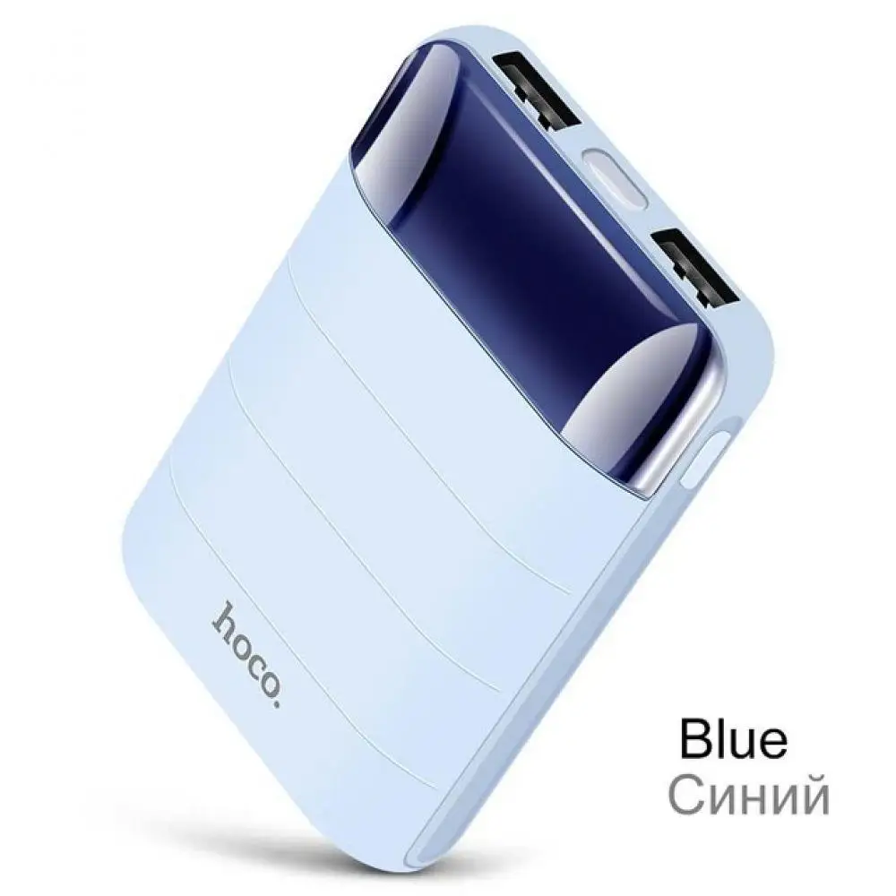 HOCO 10000 mAh банк питания мини двойной USB светодиодный дисплей полимерная Внешняя