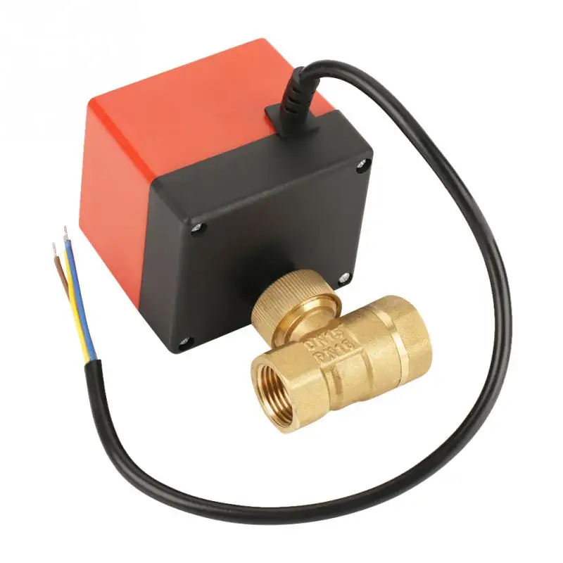 Горячий G1/2 DN15 DC 12V латунный шаровой Электрический клапан 2-ходовой моторизованный