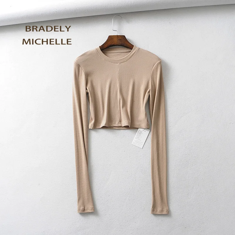 BRADELY MICHELLE 2019 женские летние мягкие сексуальные облегающие вязаные хлопковые кроп