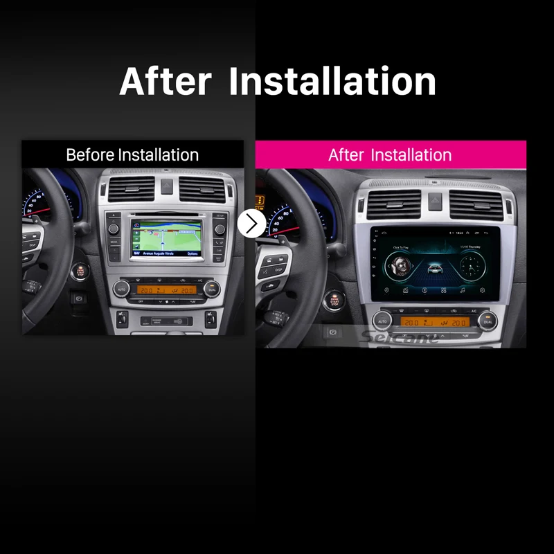 Головное устройство Seicane с GPS 2din Android 8 1 9 &quotавтомобильное радио для 2009 2013 Toyota AVENSIS HD