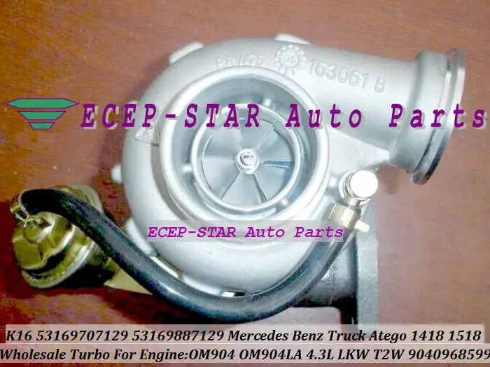 K16 53169707129 53169887129 9040968599 7129 Turbo Turbocharger For Mercede Benz LKW T2W Truck Atego 1418 1518 OM904 OM904LA 4.3L |