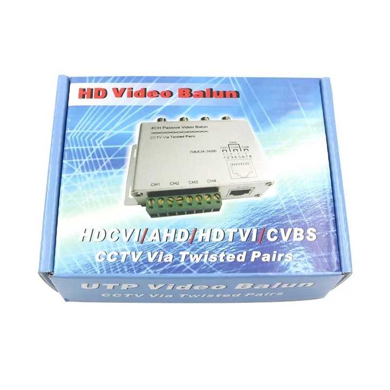 CCTV 4Ch DVR BNC UTP RJ45 пассивный видео балун Камера Cat5 трансивер безопасности передатчик